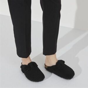 Birkenstock Boston Big Buckle Teddy Flex Platform